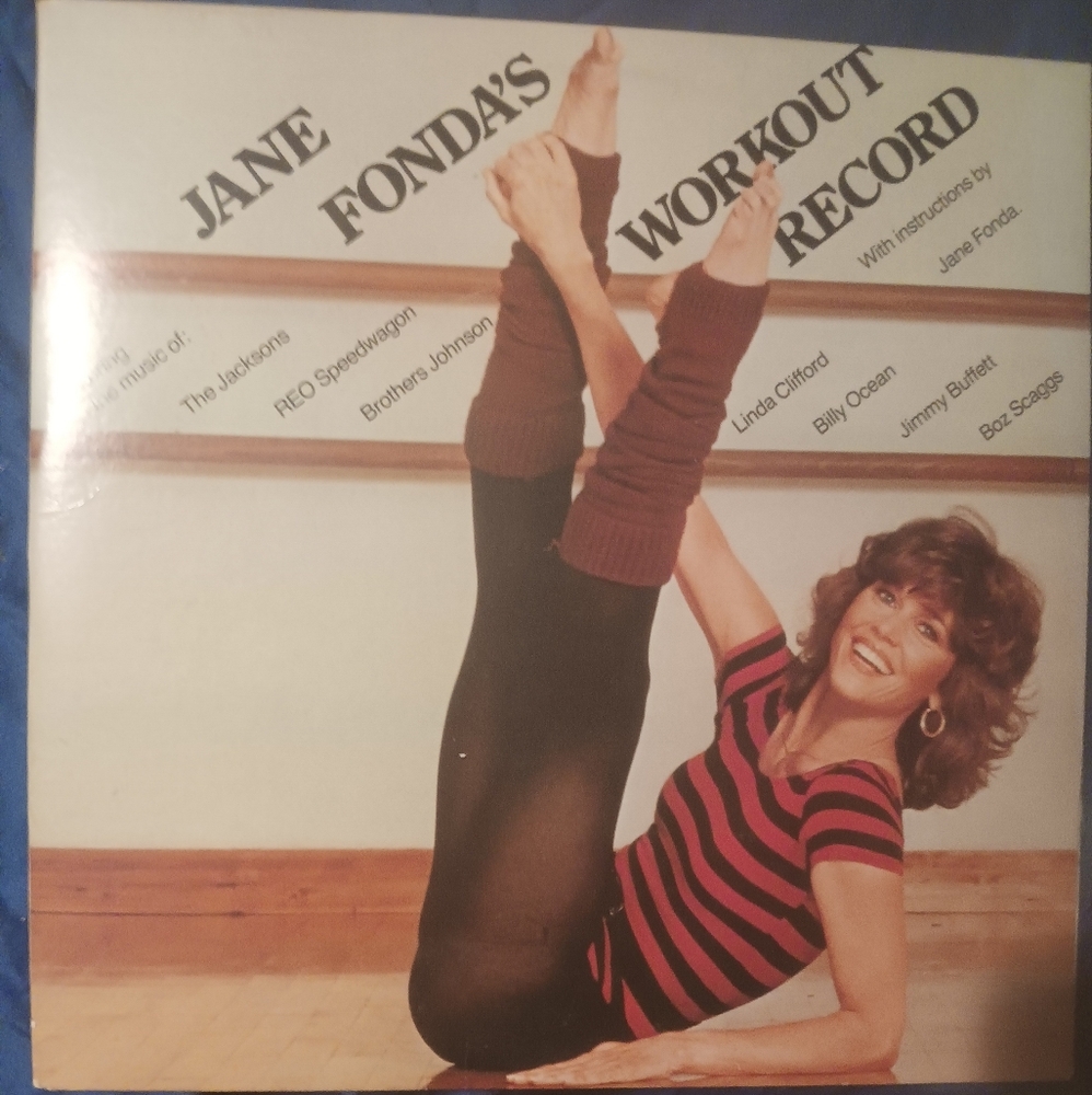 Jane Fonda workout vinyl records